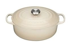 Le Creuset - brytfanna żeliwna emaliowana Signature 27 cm 4,1 l kremowa