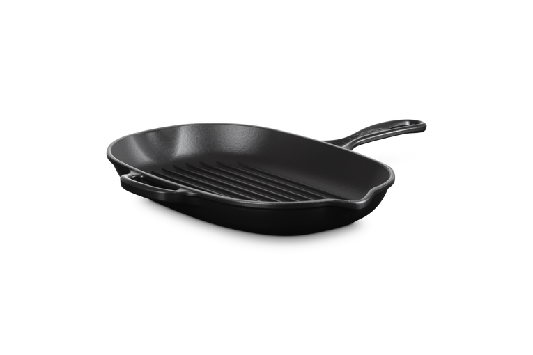 Le Creuset - patelnia żeliwna grillowa 32 cm Czarny Mat