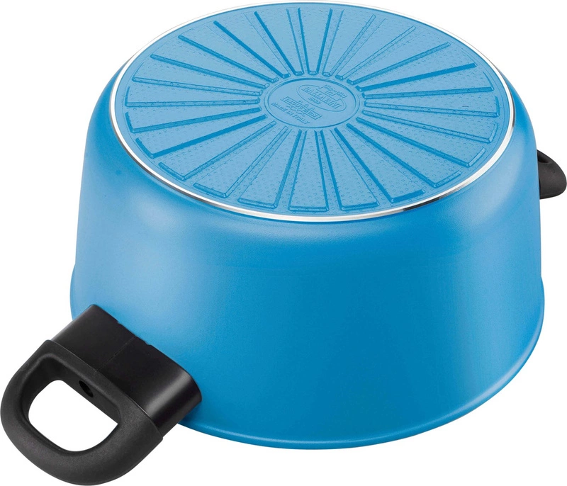 Ballarini - Garnek indukcyjny z pokrywką Caprera - 24 cm, Niebieski