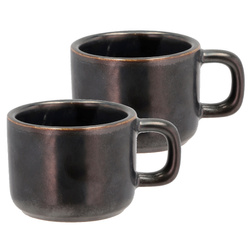 Villa Collection - Kubek do espresso Fjord 100 ml 2 szt. Black