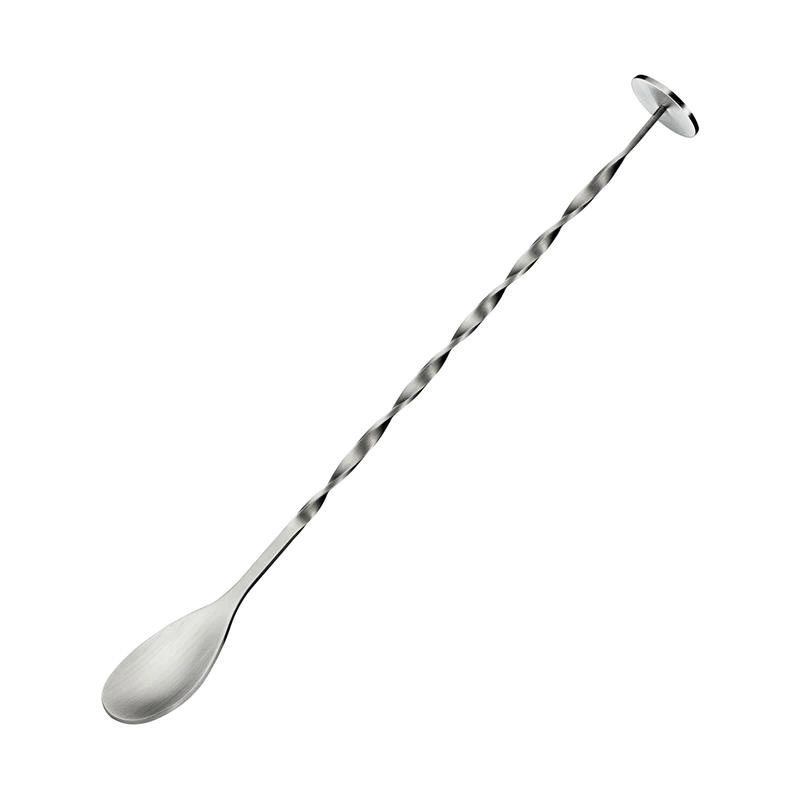 Cilio - łyżeczka koktajlowa z tłuczkiem skręcona, stal nierdzewna, 25 cm