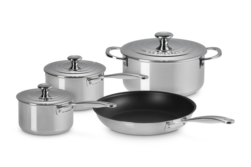 Le Creuset - komplet stalowych garnków 4 el. 3-ply