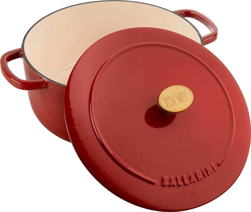 Ballarini - garnek żeliwny okrągły 5.5 ltr, czerwony Bellamonte