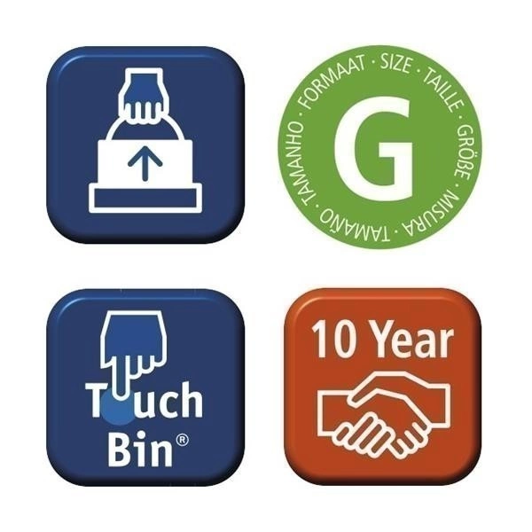 Brabantia - kosz na śmieci Touch Bin - 30 L, platynowy