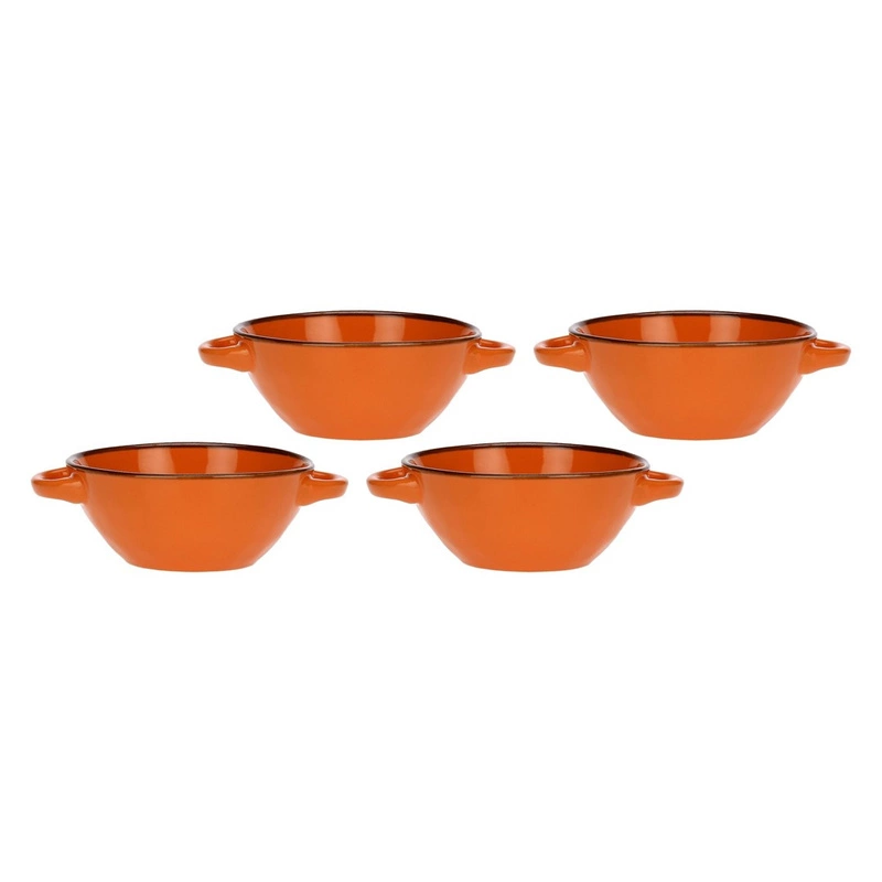 Rose&Tulipani - zestaw 4 misek do zupy 2H 600 ml Concerto Arancione