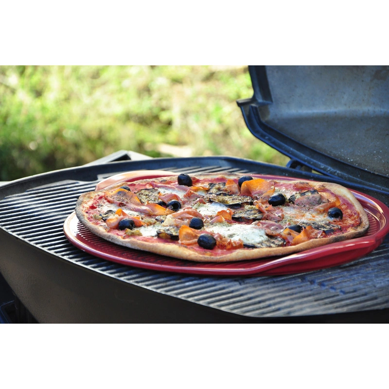 Emile Henry - Kamień do pizzy 37 CM - czerwony