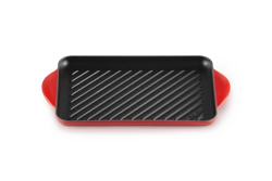 Le Creuset - patelnia żeliwna grillowa z dwoma uchwytami 32 cm Wiśniowa