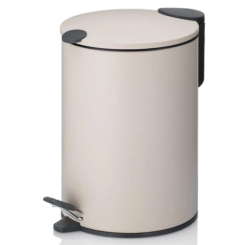 Kela - Kosz stalowy na śmieci 3 l beżowy Mats