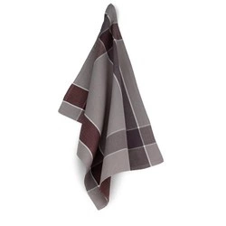 Kela - bawełniana ścierka kuchenna, 70x50 cm, kratka brązowa Henrik