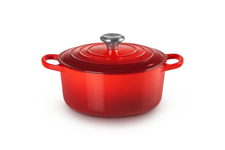 Le Creuset - brytfanna żeliwna emaliowana Signature okrągła 24 cm 4,2 l wiśniowa
