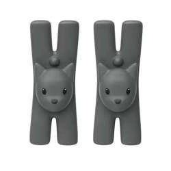 A di Alessi - 2 klipsy czarne LAMPO