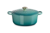Le Creuset brytfanna żeliwna emaliowana Signature okrągła 28 cm 6,7l Bleu Riviera