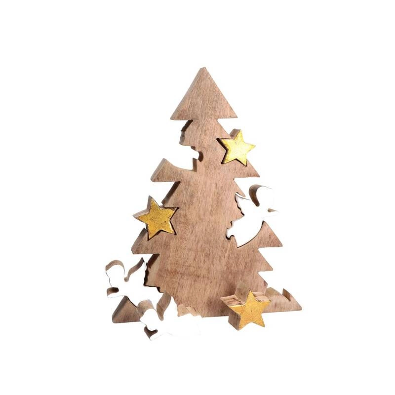 RITUALI DOMESTICI - LINCASTRO Drewniana choinka z aniołkami M