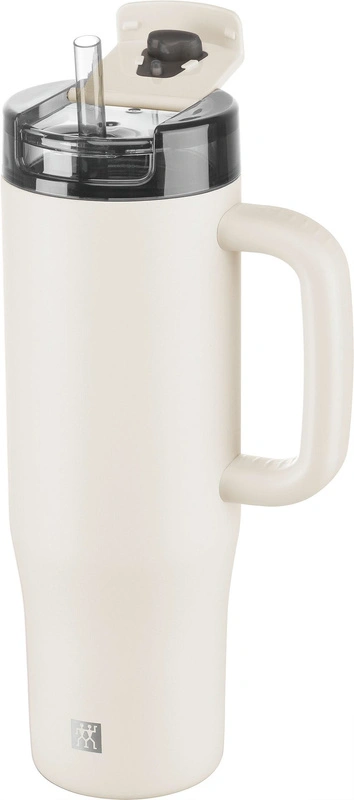 Zwilling - THERMO PLUS Kubek termiczny ze słomką - 900 ml, kremowy