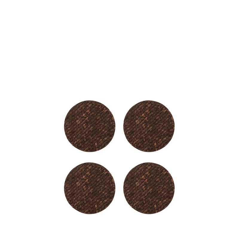 Sagaform - podkładki pod szklanki, 4 szt., korek, śred. 10 cm, ciemnobrązowe Dante