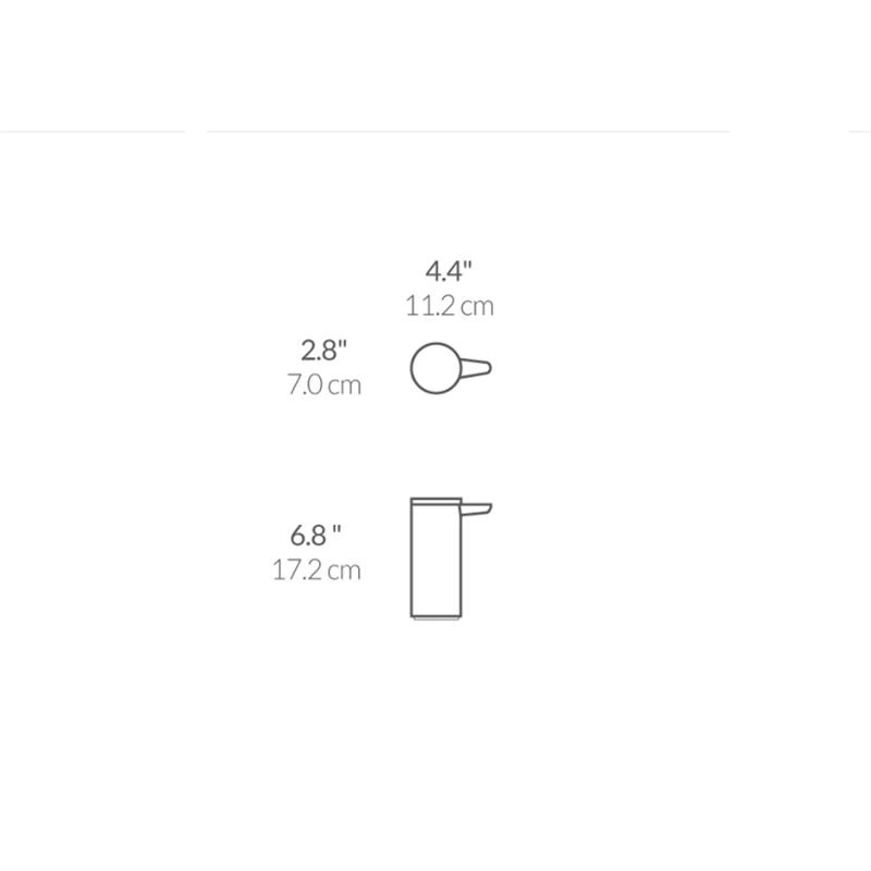 simplehuman - Dozownik bezdotykowy akumulatorowy 266ml stal matowa