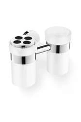 Zack - SCALA zestaw dwóch kubków łazienkowych stal polerowana
