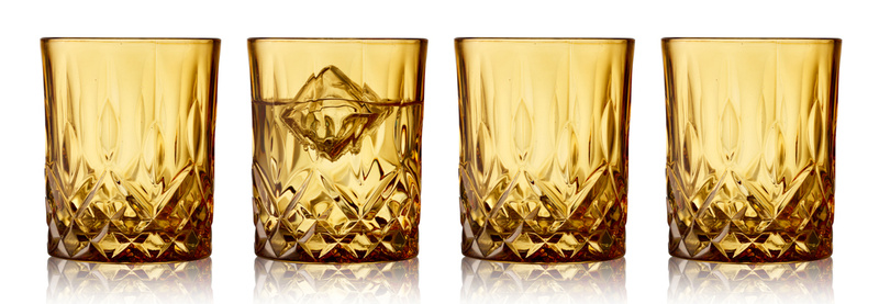 Lyngby Glas - Szklanki do whisky Sorrento 4 sztuki amber