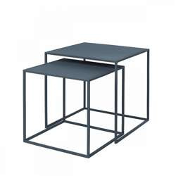 Blomus - ZESTAW 2 STOLIKÓW FERA, STEEL GREY