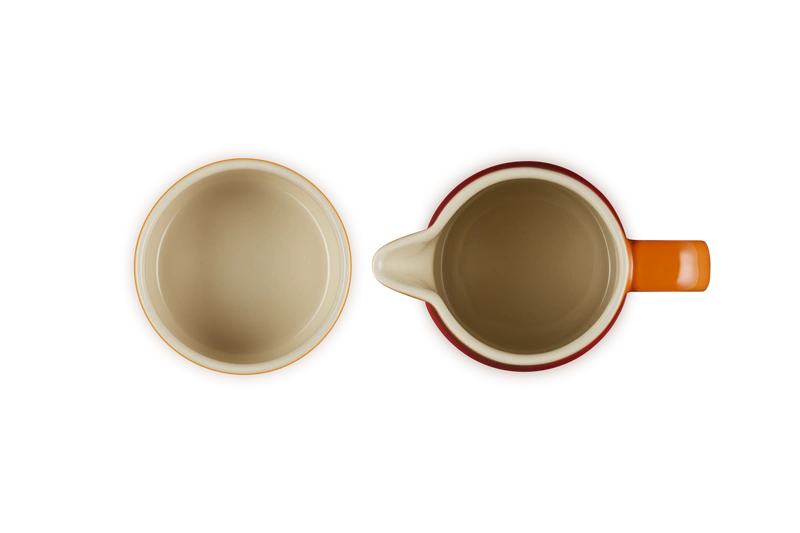 Le Creuset - cukierniczka i mlecznik płomienny