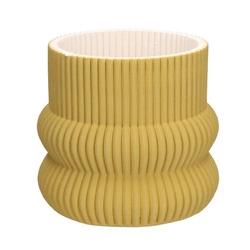 Rituali Domestici - LINO Żółta osłonka na doniczkę 24 x 19.5 cm