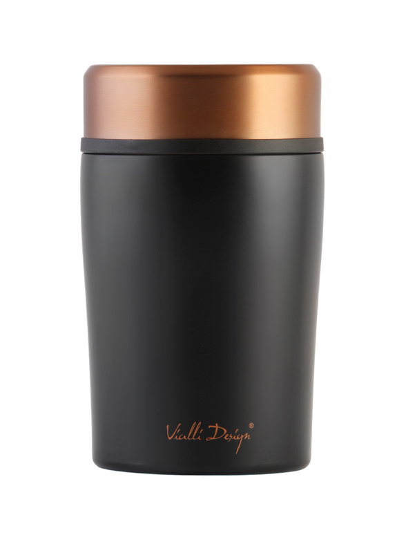 Vialli Design - Termos obiadowy 500ml FUORI czarny Rose Gold