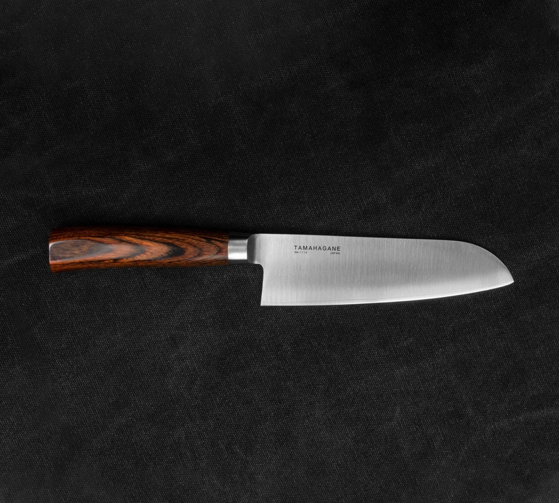 Tamahagane - SAN Brown Nóż Santoku 17,5cm