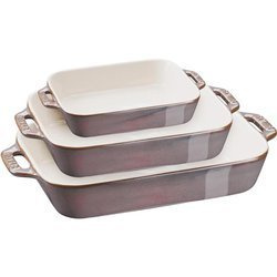 Staub - trzy formy do zapiekania antyczny grafitowy Cooking