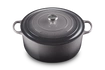 Le Creuset brytfanna żeliwna emaliowana Signature okrągła 34 cm 12 l flint
