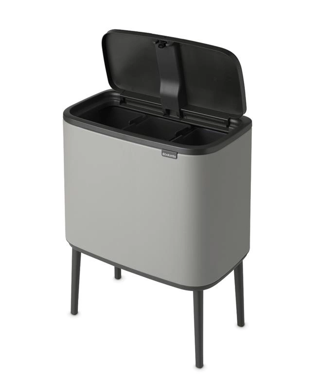Brabantia - Kosz na śmieci Touch Bin Bo 3 x 11L Mineral Concrete Grey