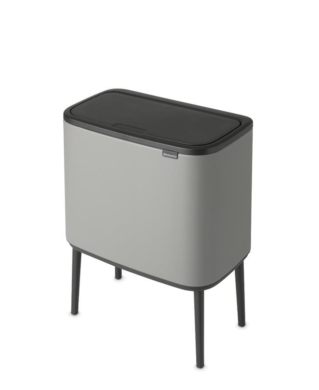 Brabantia - Kosz na śmieci Touch Bin Bo 11+23l szary Mineral Concrete