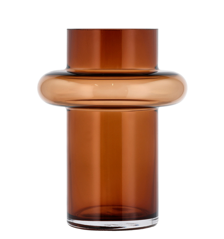 Lyngby Glas - Wazon Tube 40 cm amber