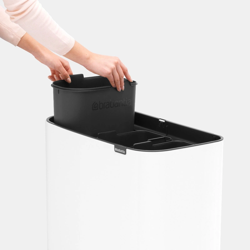 Brabantia - kosz na śmieci Bo Touch Bin 33L (3 x 11 ) biały