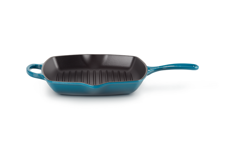 Le Creuset - patelnia żeliwna grillowa z dwoma uchwytami 26 cm  Deep Teal