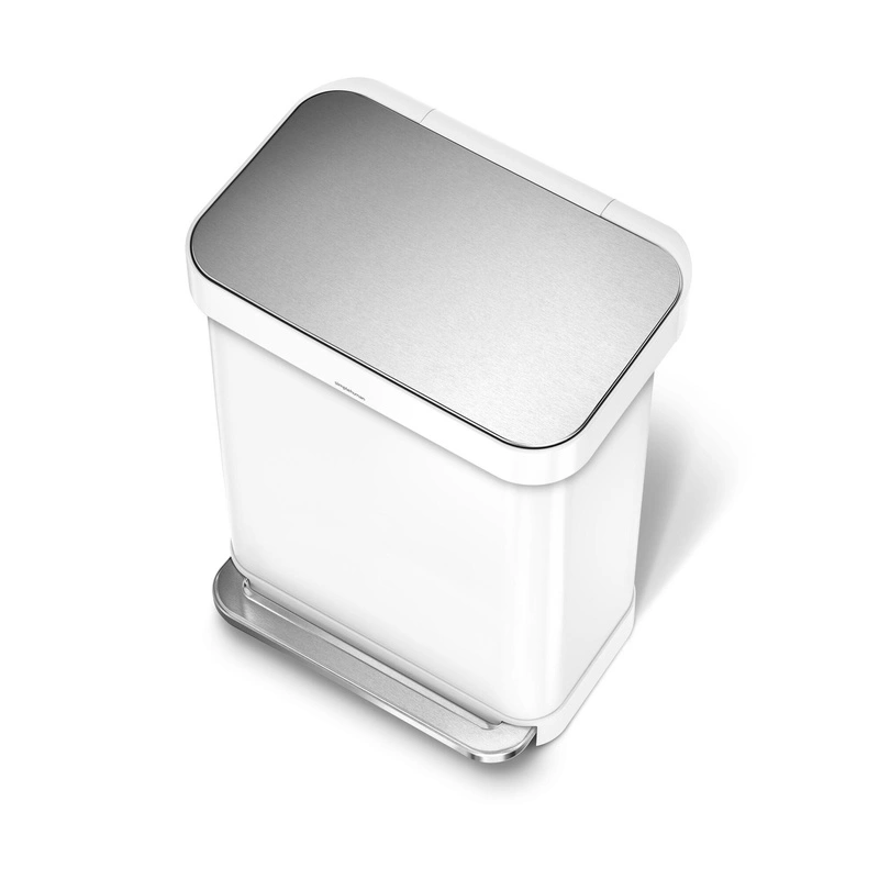 Simple Human - kosz na śmieci 55 l pedałowy Liner Pocket biały