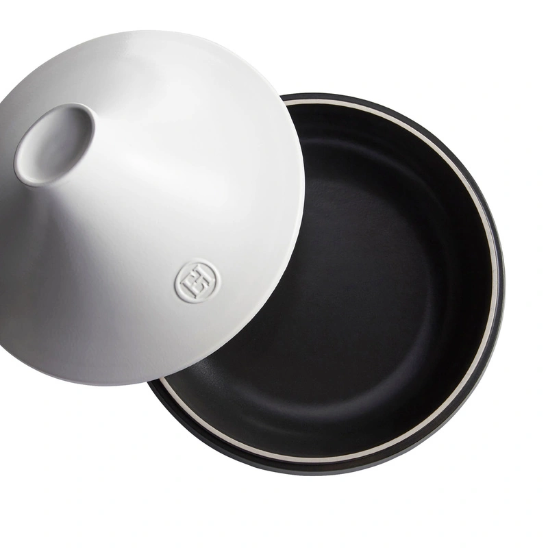 Emile Henry - Tagine Delight indukcja 33cm 4l - biało-czarny