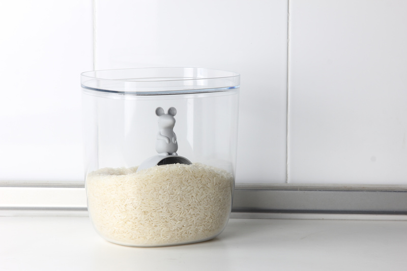 Qualy - Pojemnik do przechowywania Lucky Mouse szary 3,5L