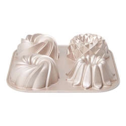 Patise - PREMIUM Aluminiowa forma na 4 mini babki
