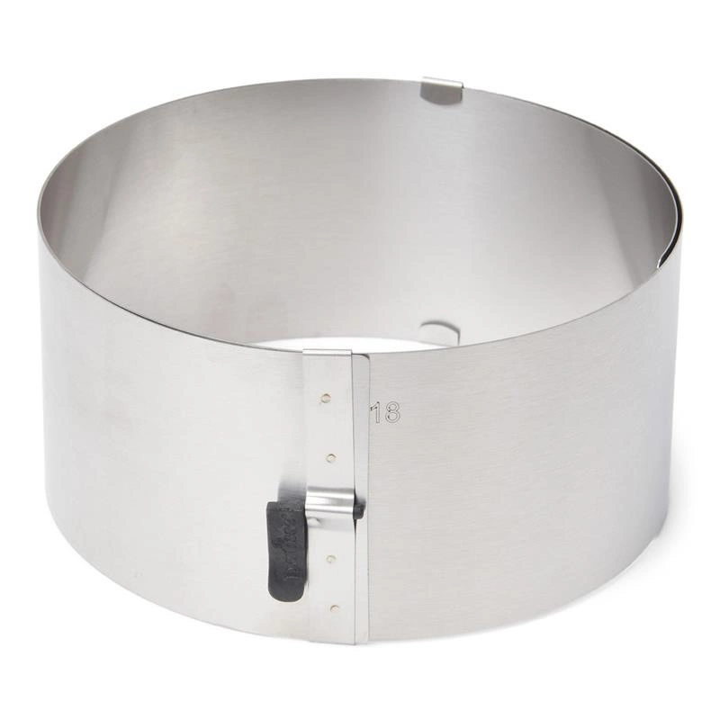 Patisse - Regulowana obręcz wysoka do ciasta ze stali nierdzewnej z blokadą 17-30cm