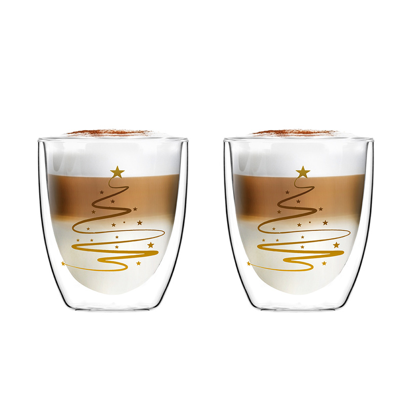 Vialli Design - Komplet 2 szklanek z podwójną ścianką 320 ml Amo Xmass
