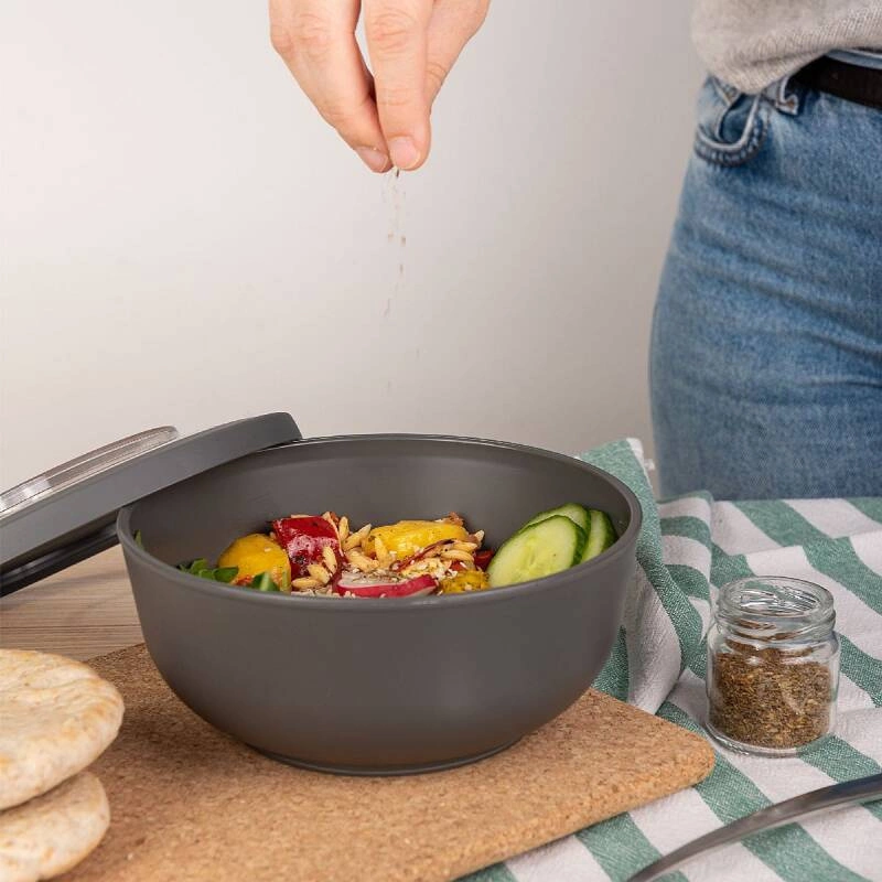 Amuse - pojemnik / miska z pokrywką 1L szara