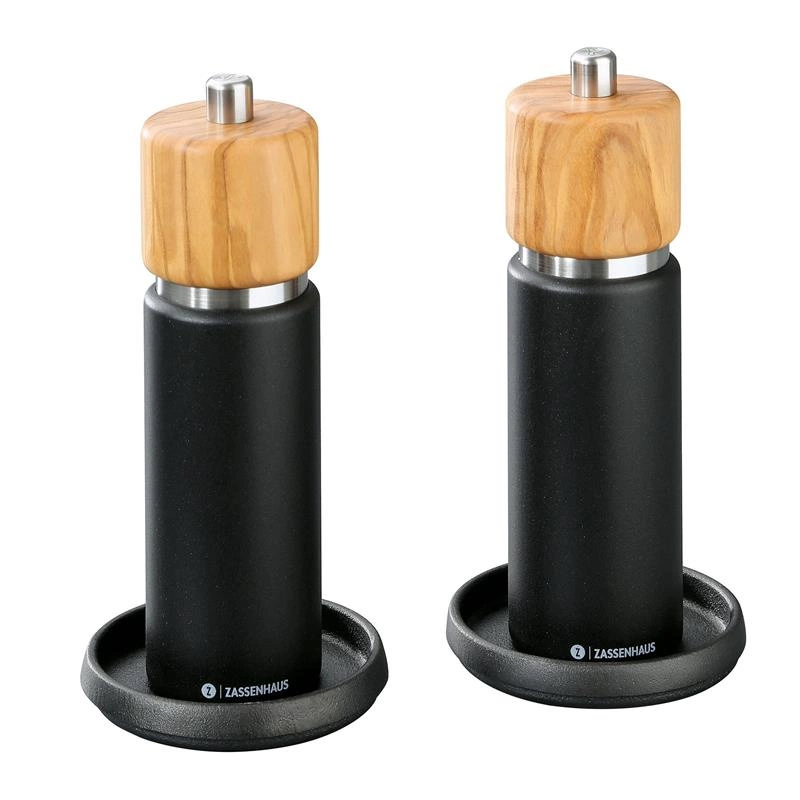 Zassenhaus - podstawki pod młynki, 2 szt., żeliwo, śred. 9 cm, na młynki o średnicy do 7,5 cm