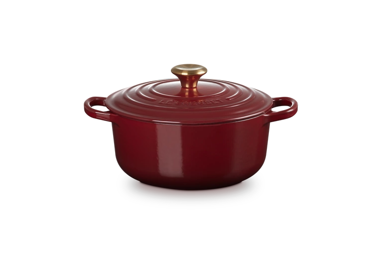 Le Creuset - garnek żeliwny Signature 20 cm 2,4 l garnet