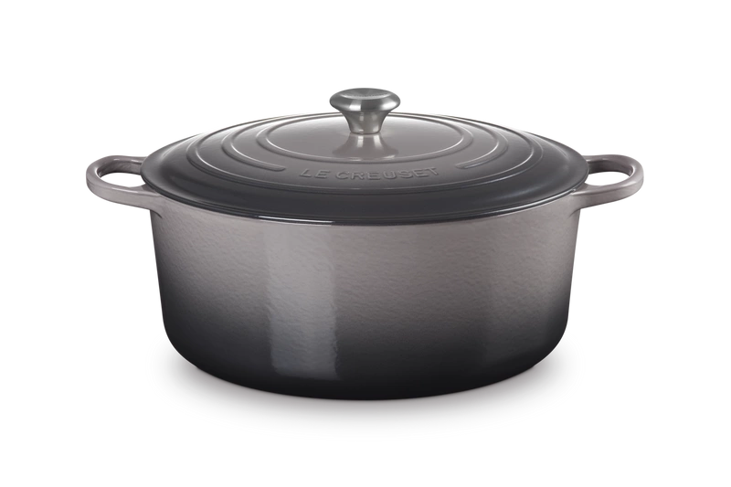 Le Creuset brytfanna żeliwna emaliowana Signature okrągła 34 cm 12 l flint