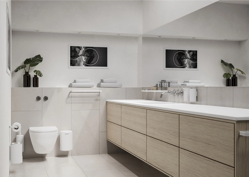 Zone Denmark - Reling na ręczniki podwójny 70 cm Rim white