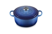 Le Creuset - brytfanna żeliwna emaliowana Signature okrągła 24 cm 4,2 l lazur