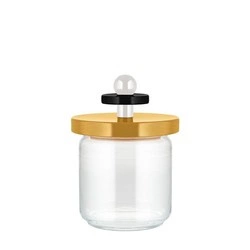 Alessi - Szklany słoik 0,75 l- żółty