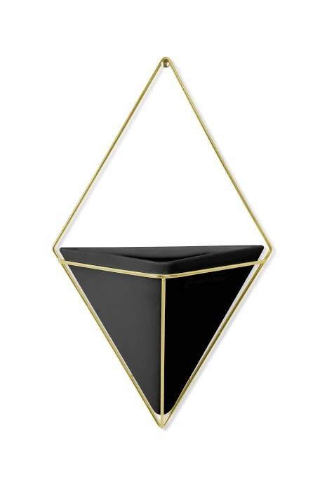 Umbra - Pojemnik/doniczka L czarny/mosiąsz, TRIGG