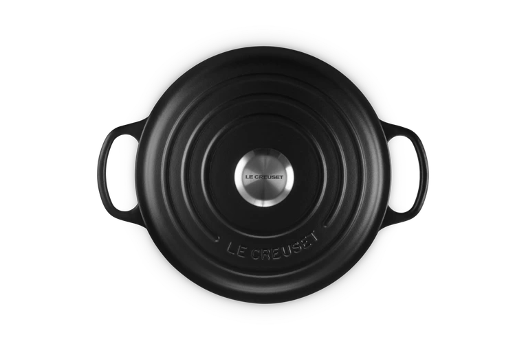 Le Creuset - garnek żeliwny emaliowany wysoki 5 l 24 cm czarny