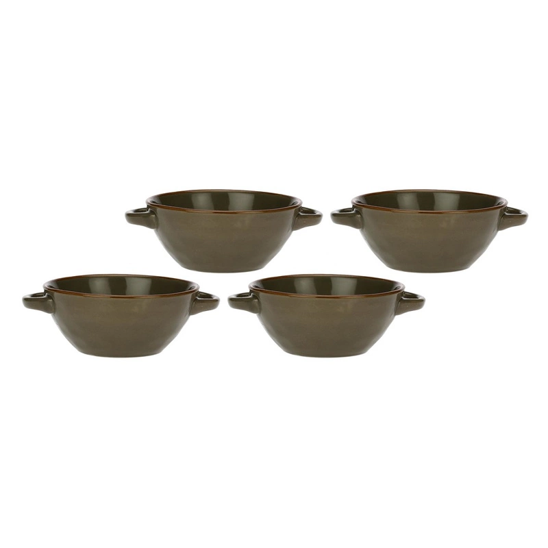 Rose&Tulipani - zestaw 4 misek do zupy 600 ml Concerto Grigio Tortora